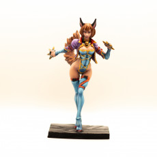 Picture of print of Cat Girl Brawler - Cute Desktop Girl - 120mm This print has been uploaded by Paul Malone