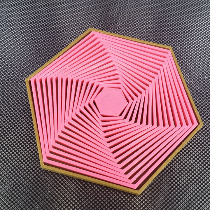 Concentric Hexagon - Desktop toy