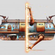 Picture of print of Airship - Shoal Class Trade Barge This print has been uploaded by Arcane Minis