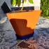 Triangle Flower Pot with Saucer image