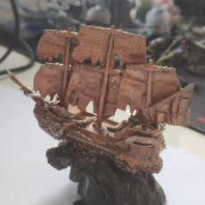 Picture of print of Pirate Ship in a Bottle - "The Returned"