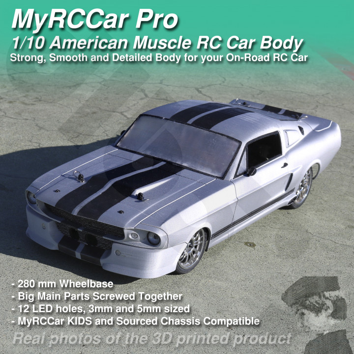 $23.11MyRCCar 1/10 GT500 1967 American Muscle On-Road RC car body