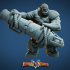 Orc Cannoneer Miniature - pre-supported image