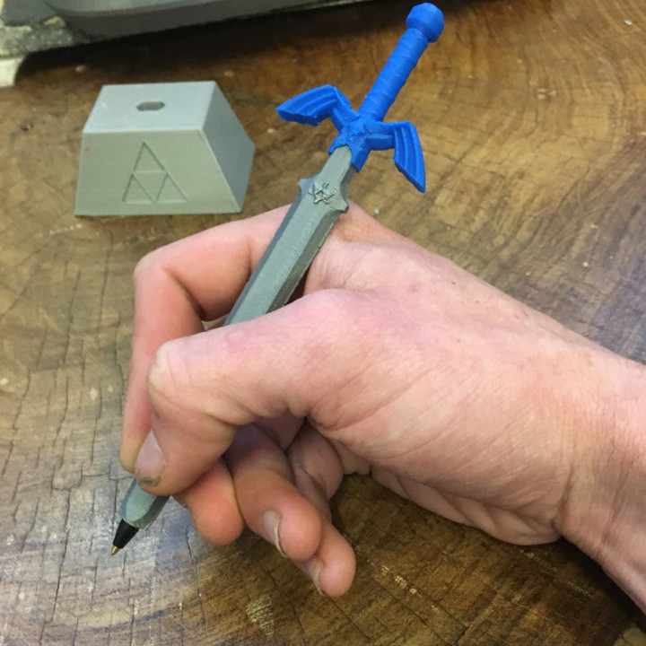 3D Printable Zelda Master Sword Pen by 3D Central