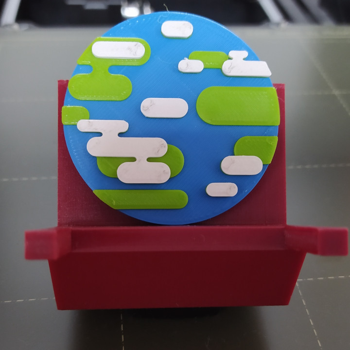 Earth Logo / Pin / Keychain Multicolor Print