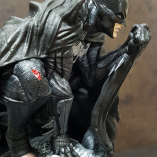 Picture of print of Batman 3d sculpture tested and ready for printing by B3DSERK Studios