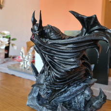 Picture of print of Batman 3d sculpture tested and ready for printing by B3DSERK Studios