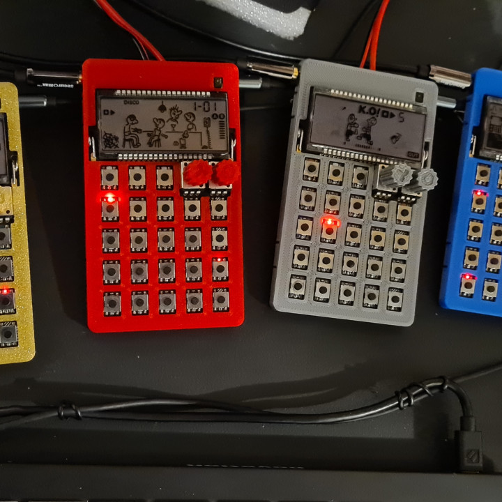 3D Printable Pocket Operator stock POT upgrade with TE logo by Sam Force