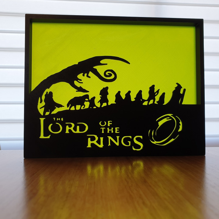 Verbinding Triatleet Zenuw 3D Printable Lord of the Rings silhouette art by Natalie Cheesmond