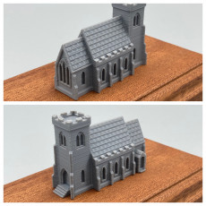 Picture of print of Wee Burgh Medieval Village Church 01