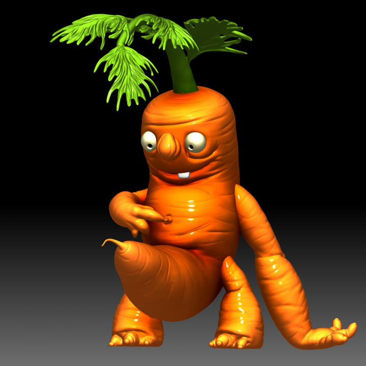 3D Printable Carrot Funny Monster 3D printable idea for 3d printing by  Aleksey Vorontsov
