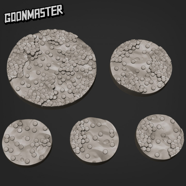 Coin Pile Bases - 25mm, 35mm and 50mm
