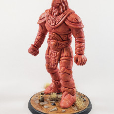 Picture of print of Amber golem (supported)