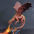 Adult red dragon (supported) print image