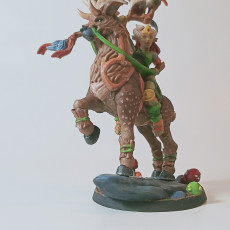 Picture of print of Bronwin - Forest Queen with Deer - 32mm - DnD -