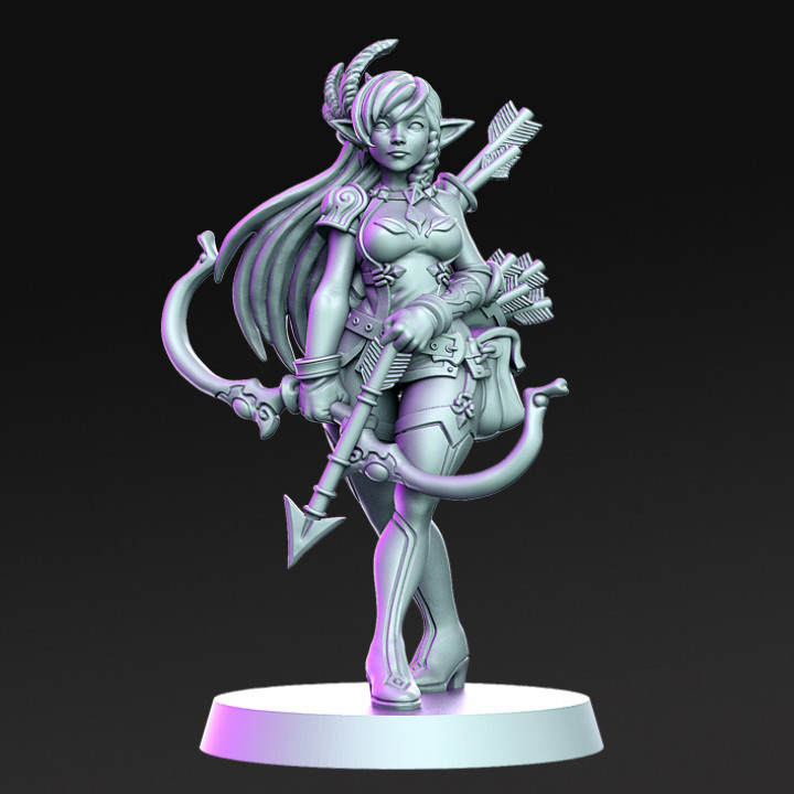 28mm by RN Estudio Female Archer 32mm Mirvielle DnD, D&D,  Warhammer Miniatures for Dungeons and Dragons RPG Mini
