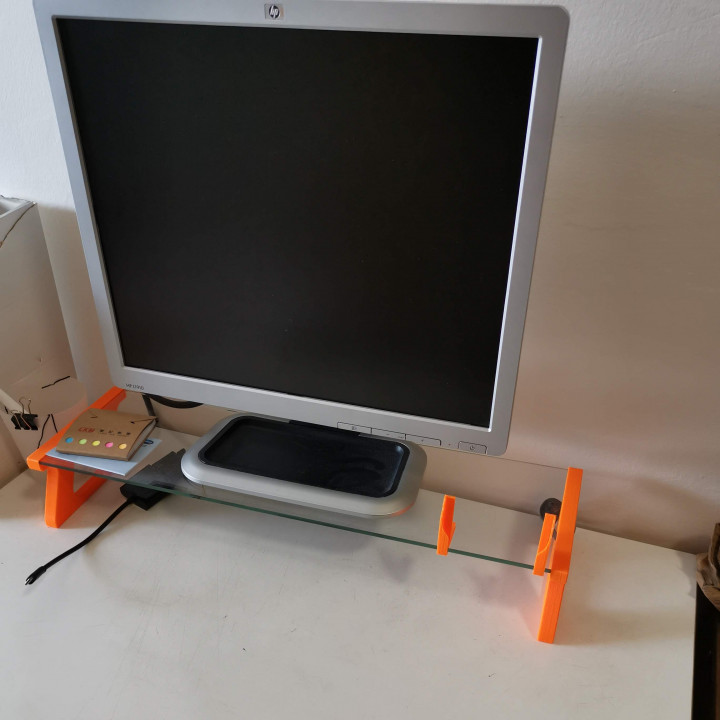 Monitor Stand (DIY IKEA BESTA Glass Shelf)