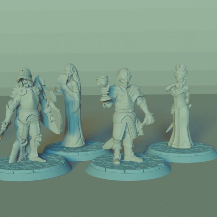 Vampire Lords and Ladies Set, 4 Miniatures, Dungeons and Dragons !FREE!