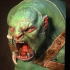 Orc Berserker Bust - Presupported print image