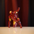 Iron Man MK42 - Super Hero Landing Pose Support Free Remix print image