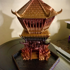 Picture of print of Barbarian Dice Tower - SUPPORT FREE!
