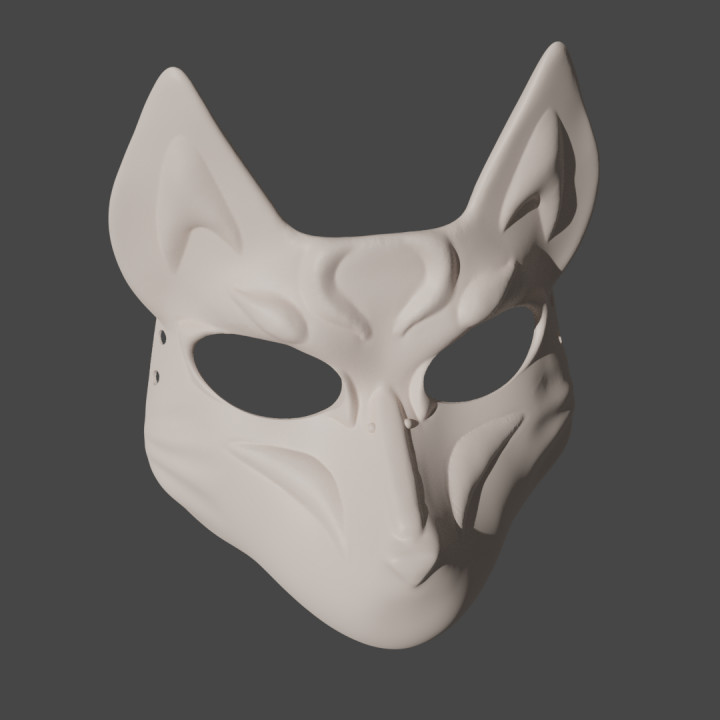 3D Printable Kitsune/Fox mask by Shawn Rains