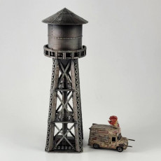 Picture of print of Gaslands Terrain - Tall Metal Water Tower
