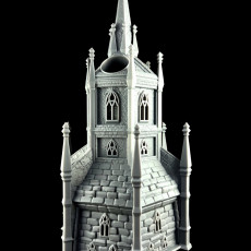 Picture of print of Paladin Dice Tower - SUPPORT FREE!