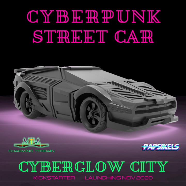 CyberGlow City Cyberpunk Street Car's Cover