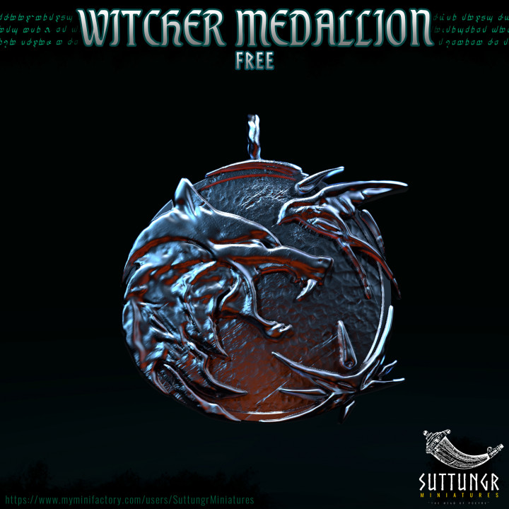 Witcher Medallion - Free Pre-Supported