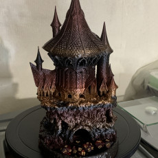 Picture of print of Sorcerer Dice Tower - SUPPORT FREE!