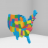 United States of America 3D Map 3D model image