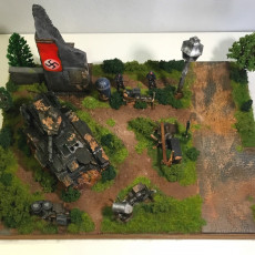 Picture of print of Wrecked tanks