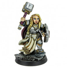 Picture of print of Bryna The Indomitable [PRE-SUPPORTED] Female Dwarf Cleric