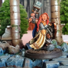 Picture of print of Bryna The Indomitable [PRE-SUPPORTED] Female Dwarf Cleric