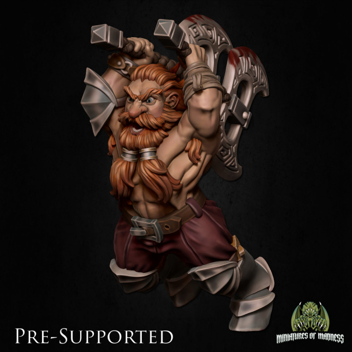Hegnar The Impetuous [PRE-SUPPORTED] Dwarf Barbarian's Cover