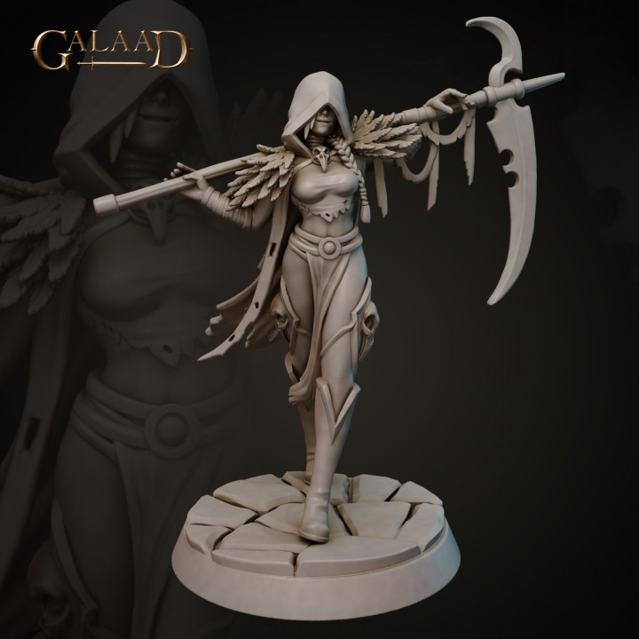 3D Printable Female Reaper by Galaad Miniatures