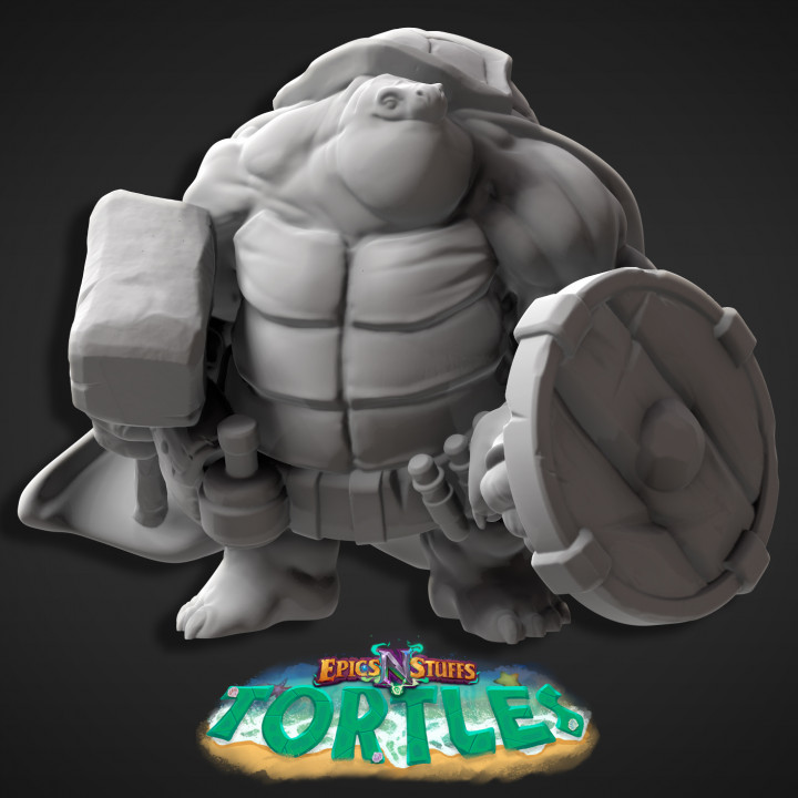 $2.99Tortle Cleric Miniature - Pre-Supported