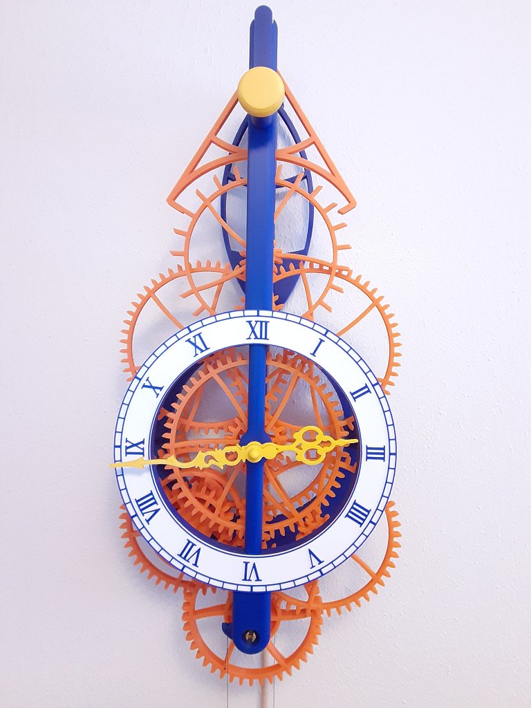 3D Printable Large Pendulum Wall Clock by Steve Peterson
