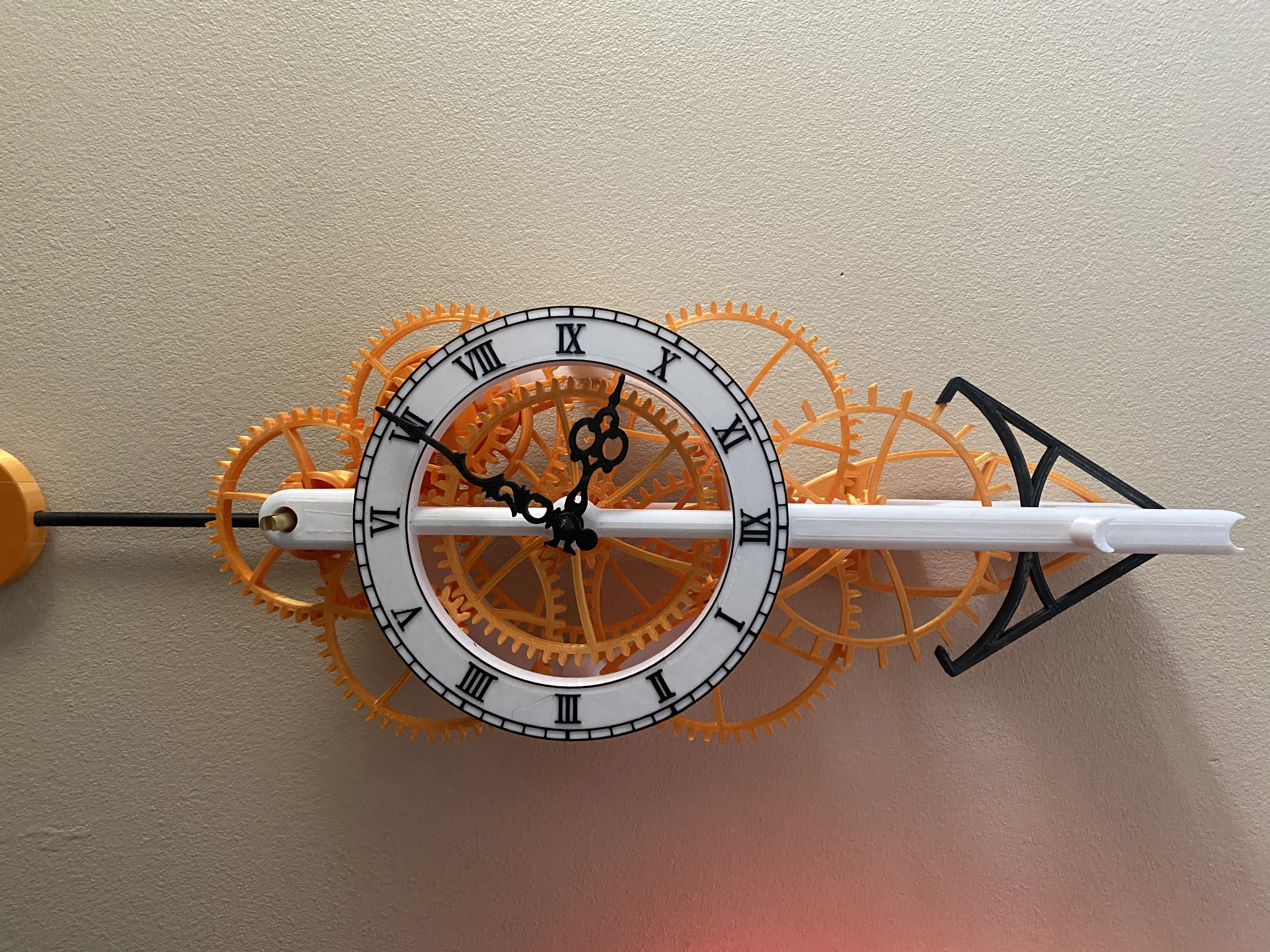 3D Printable Large Pendulum Wall Clock by Steve Peterson