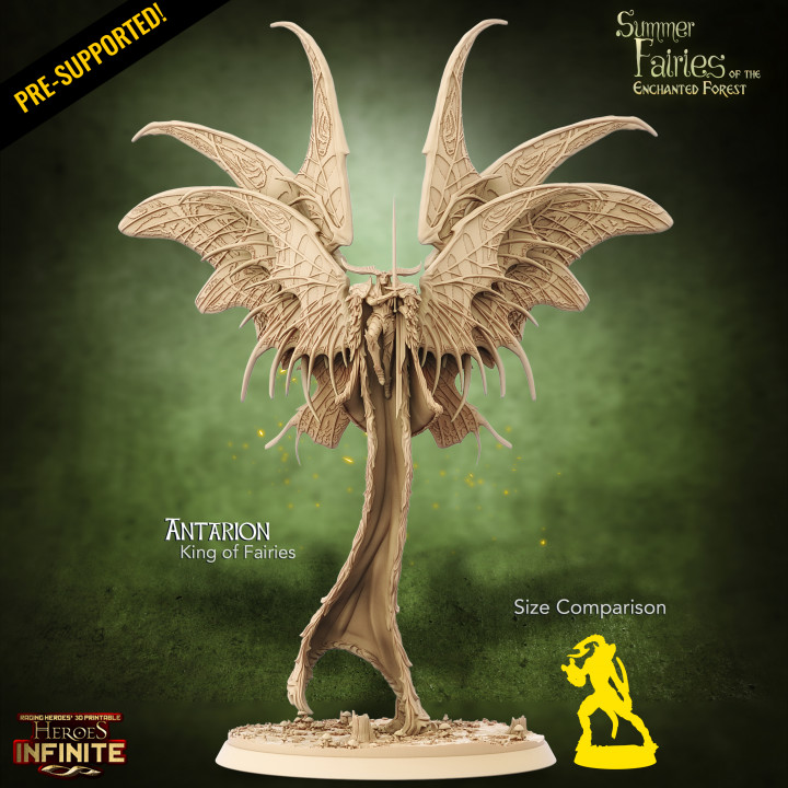 3D Printable Antarion King of Fairies by Heroes Infinite