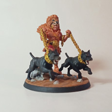 Picture of print of Heraklion - Gladiator with dogs - 32mm - DnD -