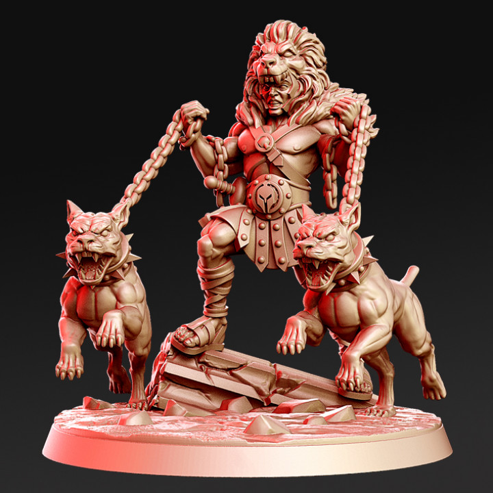 DnD 32mm Gladiator with dogs Zombicide Skirmish D&D NEW Heraklion 