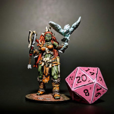 Picture of print of Female orc warrior 1 supports ready