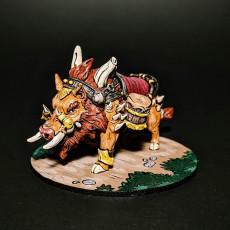 Picture of print of Orc rider 3 supports ready
