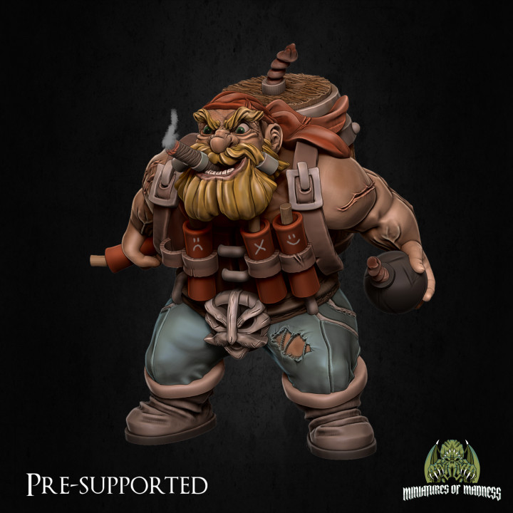Dwari The Dynamiter [PRE-SUPPORTED] Dwarf Artificer's Cover