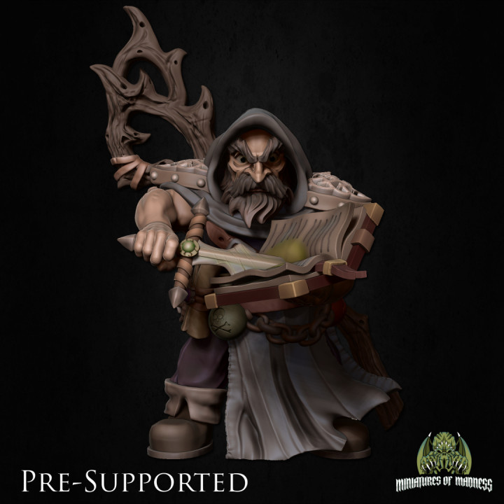 Sonus The Transmutator [PRE-SUPPORTED] Dwarf Wizard's Cover
