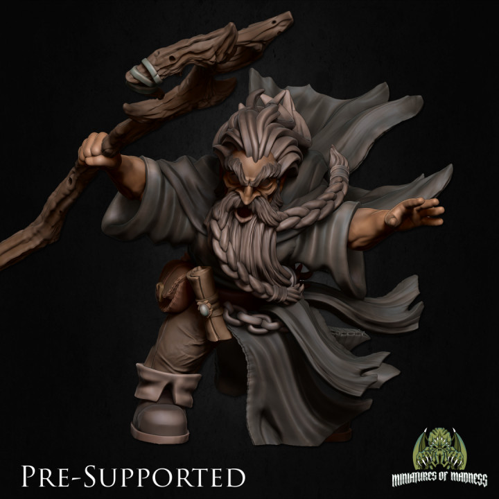 Hesur Strormbearer -[PRE-SUPPORTED] Dwarf Wizard's Cover
