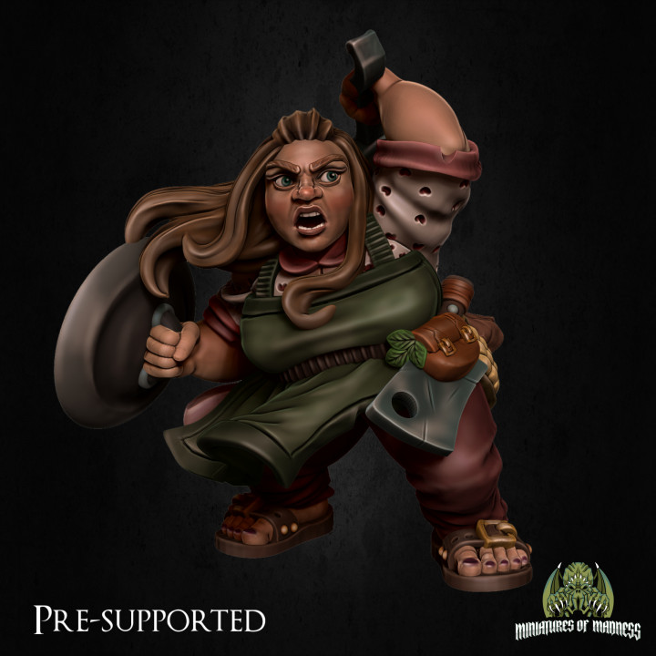 Mimma The Melee Housewife [PRE-SUPPORTED] Female Dwarf's Cover