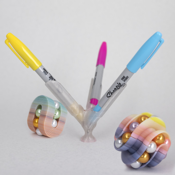 Oude tijden Druipend Kameraad 3D Printable Sharpie Marker Color Blender // 3D Print Custom Colors and  Gradients ( 3 and 6 marker version ) by Devin Montes
